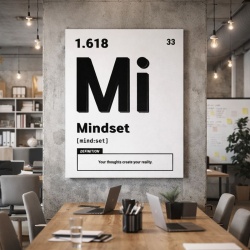 Tablou Canvas Motivational - Mindset (element on white)
