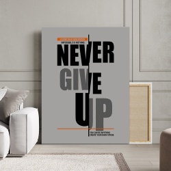 Tablou Canvas Motivational - Never give up (magazine cover) - Img 3