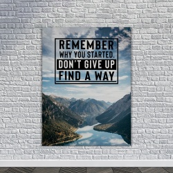 Tablou Canvas Motivational - Remember why you started (landscape) - Img 2
