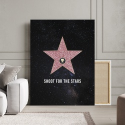 Tablou Canvas Motivational - Shoot for the stars (Hollywood) - Img 2