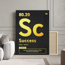 Tablou Canvas Motivational - Success (gold) - Img 3