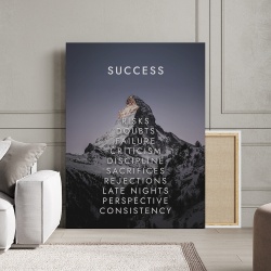 Tablou Canvas Motivational - Success (snowy peak) - Img 4