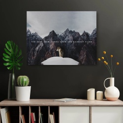 Tablou Canvas Motivational - The best view (wolf) - Img 3