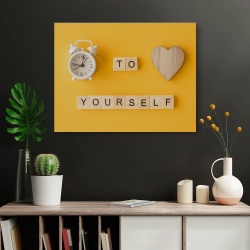 Tablou Canvas Motivational - Time to love yourself - Img 3