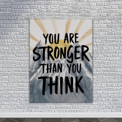 Tablou Canvas Motivational - You are stronger (watercolor) - Img 2