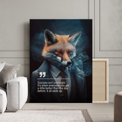 Tablou Canvas Personalizat - Business Animals - Fox - Img 3