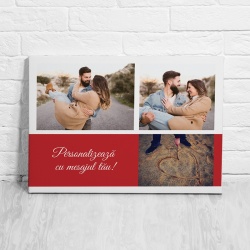 Tablou Canvas Personalizat - Colaj 3 poze si mesaj personalizat - Img 2