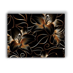 Tablou Canvas Royal Golden Lilies - Img 3