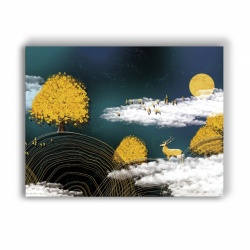 Tablou Canvas The Golden Vibes Of The Forest - Img 3