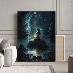 Tablou Canvas The night mermaid - Img 2