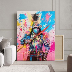Tablou Canvas - Urban Art Samurai - Img 2