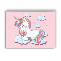 Tablou Copii - Colorful Sleeping Unicorn - Img 3