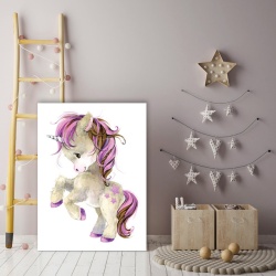 Tablou Copii - Cute Pink Pony