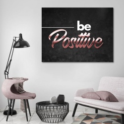Tablou Motivational - Be positive (bronze) - Img 4