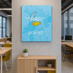 Tablou Motivational - Dream big (fish)