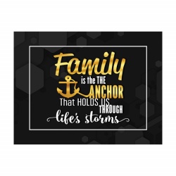 Tablou Motivational - Family is the anchor - Img 3