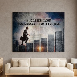 Tablou Motivational - In Loc Sa Cobori Stacheta