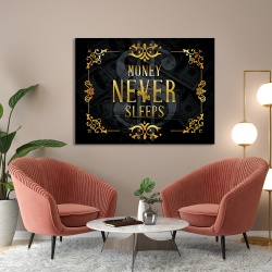 Tablou Motivational - Money never sleep - Img 4