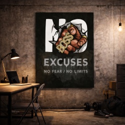 Tablou Motivational - No excuses (boss)