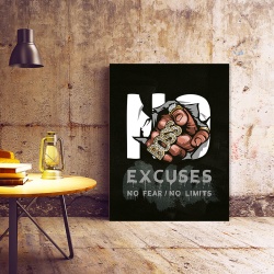 Tablou Motivational - No excuses (boss) - Img 2