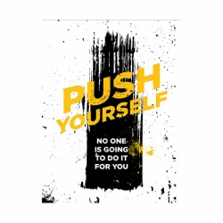 Tablou Motivational - Push yourself (paint splash) - Img 4