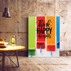 Tablou Motivational - Think Happy Thoughts - Img 2