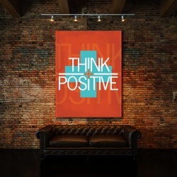 Tablou Motivational - Think Positive (plus sign) 2