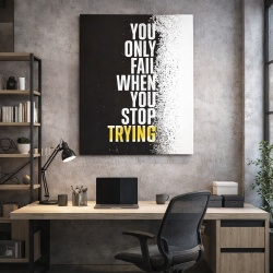 Tablou Motivational - You only fail (grunge)