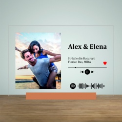 Tablou Personalizat Din Acrilic Cu Poza, Mesaj Text Si Melodia Voastra - Spotify - 15x20cm - Img 5
