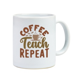 Cana cu Mesaj Coffee Teach Repeat - Img 2