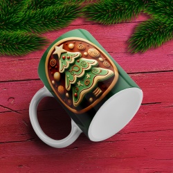 Cana De Craciun - Christmas Cookie on Green