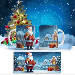 Cana De Craciun - Cute Cartoon Santa and Presents - Img 2