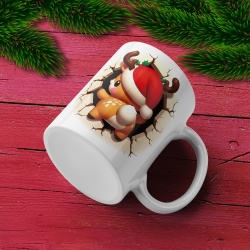 Cana De Craciun - Cute Reindeer Looking Back