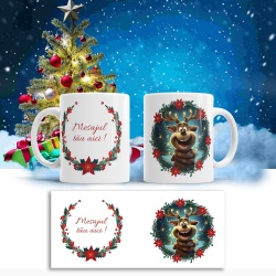 Cana De Craciun - Papa Reindeer (mesaj personalizat) - Img 2