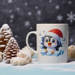 Cana De Craciun - Pinguin fata - spate - Img 1