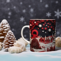 Cana De Craciun - Quilling Winter Landscape - Img 2