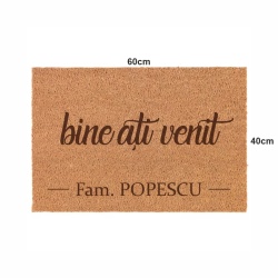 Covor de intrare personalizat - 60x40cm - bine ati venit familie - Img 3
