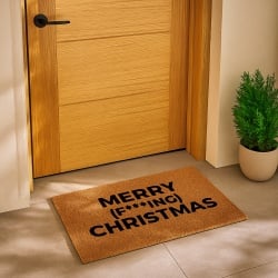 Covor de intrare personalizat - 60x40cm - Merry F*KING Christmas - Img 2