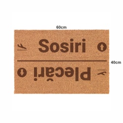 Covor de intrare personalizat - 60x40cm - PLECARI - SOSIRI - Img 2