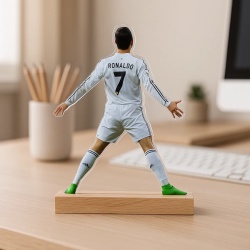Figurina de birou din plexi glass cu Ronaldo - vedere spate