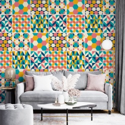 Fototapet Abstract - Flower Power Tiles (Geometric 177) - Img 3