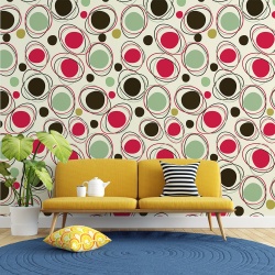 Fototapet Abstract - Retro Sketched Circles (Geometric 059) - Img 2