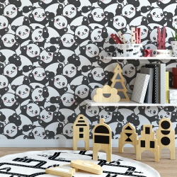 Fototapet Copii - Cute Panda Pattern (Baby 092)