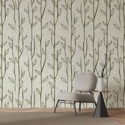 Fototapet Floral - Crengute cu frunze transparente (Floral 075)