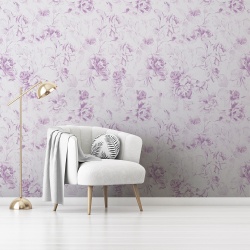 Fototapet Floral - Flori delicate mov cu fundal texturat (Floral 063)