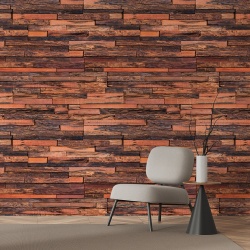 Fototapet Imitatie Lemn - Scandurele cu textura de scoarta de copac (Wood 024)