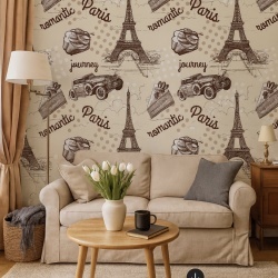 Fototapet Romantic journey to Paris (Casual 093)