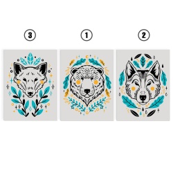 Set 3 Tablouri deco animale salbatice - Img 2
