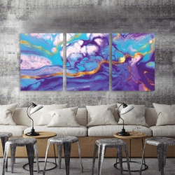 Set 3 Tablouri - Purple Marble - Img 2