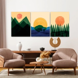 Set 3 Tablouri Watercolor landscapes - Img 2